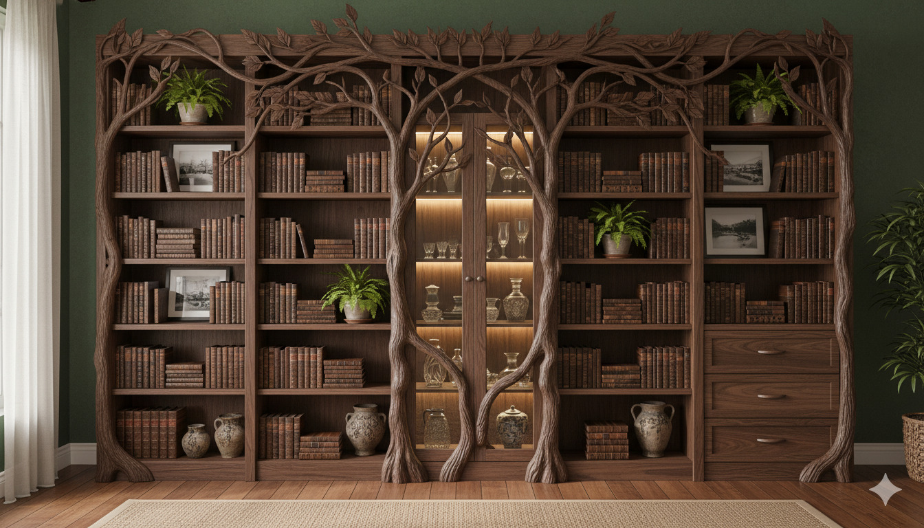Handcrafted Custom Bookcase